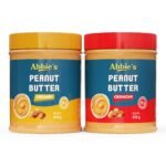 Abbie's Peanut Butter Creamy and Crunchy (510 g-Pack of 2) with 26g Protein Per 100g Serving, Zero Trans Fat/Cholesterol, Keto Friendly,100% Vegan, Good Source of Fat for Athletes, Body Builders - Fast Shipping to USA & Canada