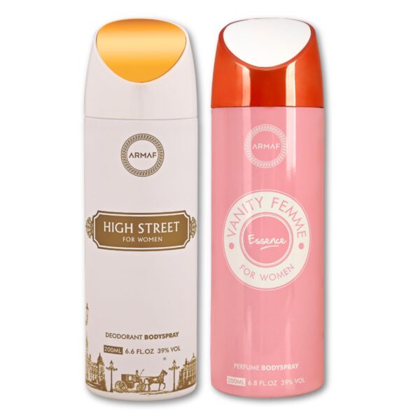 ARMAF High Street & Vanity Femme Essence Liquid Deodorant For Women - 200Ml Each (Pack Of 2) | Ideal For Gifting | Everyday Use - Fast Shipping to USA & Canada