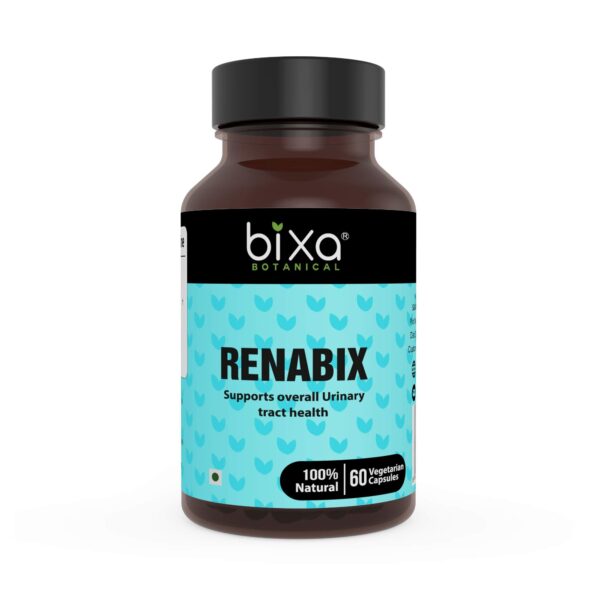 Bixa Botanical Renabix Capsules, Punarnava Extract Medicine for Urinary Problems | Kidney Health Capsules- 60 Veg Capsules (450mg)