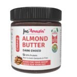 Jus' Amazin Creamy Almond Butter - Dark Choco (200g) | Rich in Anti-oxidants | Raw Cacao | 100% Natural, Vegan, Dairy Free & Keto Friendly | Dark Chocolate Spread | Sweetened with Organic Jaggery - Fast Shipping to USA & Canada
