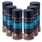 Davidoff Decaf Elegant Instant Coffee - 6/12 Intensity - 100% Arabica - 100g, Granule, Glass Bottle - PACK OF 6 - Fast Shipping to USA & Canada