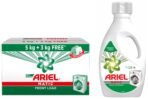 Ariel Matic Front Load Detergent Washing Powder - 5kg Plus 3kg & Matic Liquid Detergent, Front Load, 1 Litre, Pack Of 1 - Fast Shipping to USA & Canada