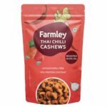 Farmley Roasted Thai Chilli Flavour Cashews 160g I I Rich in Protein, Magnesium, and Phosphorus, No Artificial Colours - Fast Shipping to USA & Canada