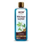 WOW Skin Science Wild Aqua & Ceramide Body Wash | For Cool & Refreshing Skin | Tones & Softens Skin | Deeply Cleanses Skin | Bracing Fragrance | Powered by Cerabloom | Infused with Menthol | 275ml - Fast Shipping to USA & Canada