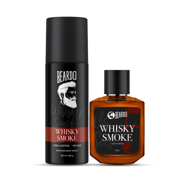 Beardo Whisky Smoke Perfume For Men |Eau De Parfum 50Ml + Body Spray Deo 120Ml | Spicy, Woody - Oudh | Long Lasting Mens Deodrant | Date Night Fragrance | Christmas gift for men | Gift For Friends | Gift for Men - Fast Shipping to USA & Canada