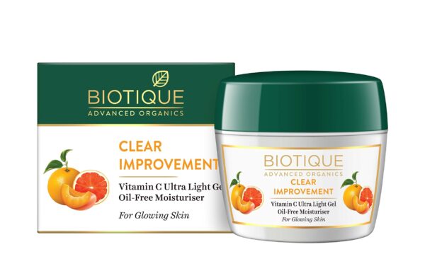 Biotique Advanced Organics Clear Improvement Vitamin C Ultra Light Gel Oil-Free Moisturiser 175Gm - Fast Shipping to USA & Canada