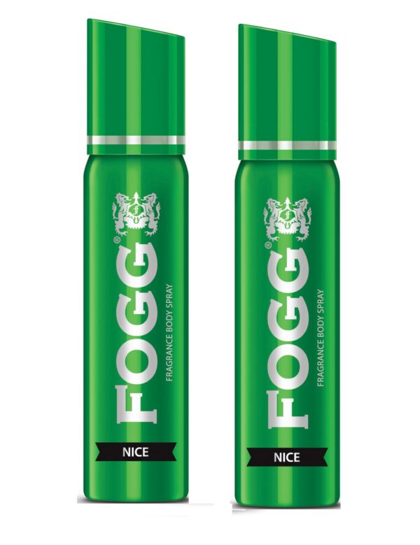 FOGG Nice Premium No Gas Long-Lasting Fragrance Male Body Spray -120Ml Each (Pack 2) - Fast Shipping to USA & Canada