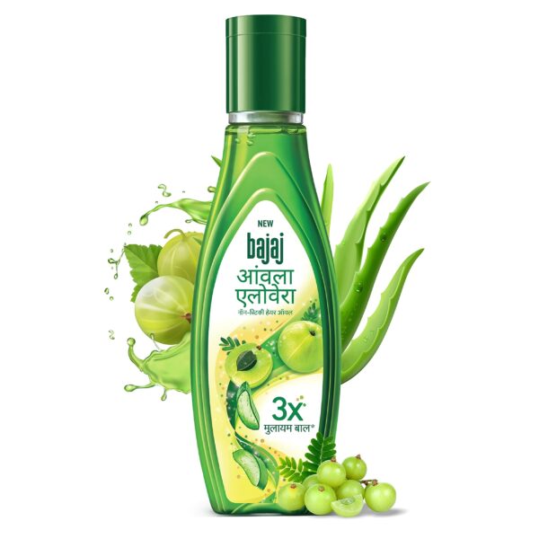Bajaj Amla Aloe Vera Hair Oil, Green, 300 millilitre - Fast Shipping to USA & Canada