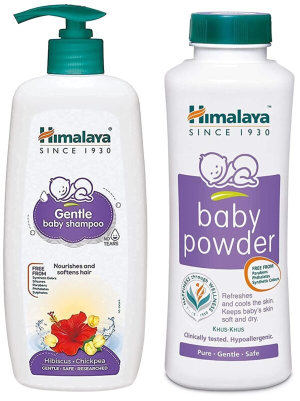 Himalaya Baby Shampoo (400 ml) & Himalaya Baby Powder (400g) - Fast Shipping to USA & Canada