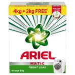 Ariel Matic Detergent Powder Front Load - 4kg + 2kg free | Removes 100 Tough Stains in 1 wash | Specially Designed for Washing Machines | Fresh Fragrance - Fast Shipping to USA & Canada