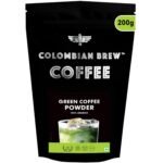 Colombian Brew Coffee 100% Arabica Green Coffee Beans Powder for Weight Management, 200g - Fast Shipping to USA & Canada