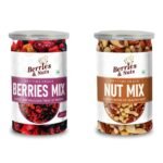 Berries And Nuts Premium Berries Mix & Nut Mix Combo | Berries Mix 200 Grams and Nut Mix 200 Grams | 400 Grams - Fast Shipping to USA & Canada