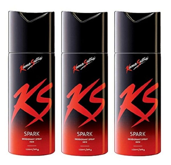 KAMASUTRA SPARK X 3, DEODORANT SPRAY (EACH 150ML) - Fast Shipping to USA & Canada