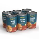 Abbie's Chick Peas 2400 g (400 g X 6 units) | Precooked Chickpeas Best For Indian Curry, Salad, Boiled | Ready To Eat & Ready To Cook Chickpeas (Set of 6) - Fast Shipping to USA & Canada