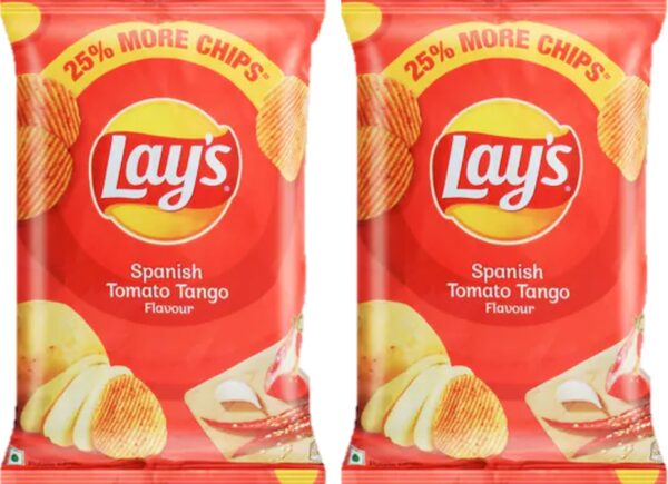 Lay's Potato Chips - Spanish Tomato Tango Flavour 52 g (Pack of 2) - Fast Shipping to USA & Canada