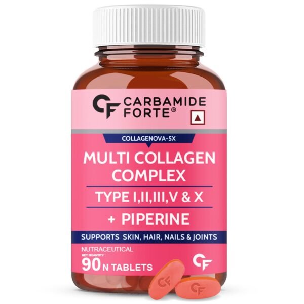 Carbamide Forte Collagen Supplements with Multi Collagen Tablets for Women & Men | Hydrolyzed Collagen Peptides With 5 Types of Collagen Powder | Collagen Supplements for Skin & Joint Support | Collagen Supplement for Women & Men - 90 Tablets - Fast Shipping to USA
