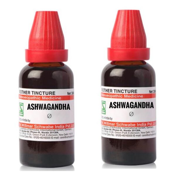 KRIG'S Schwabe Ashwagandha Q Hoemopathic Medicine Mother Tincture - 30Ml Set Of 2 Bottles - Fast Shipping to USA