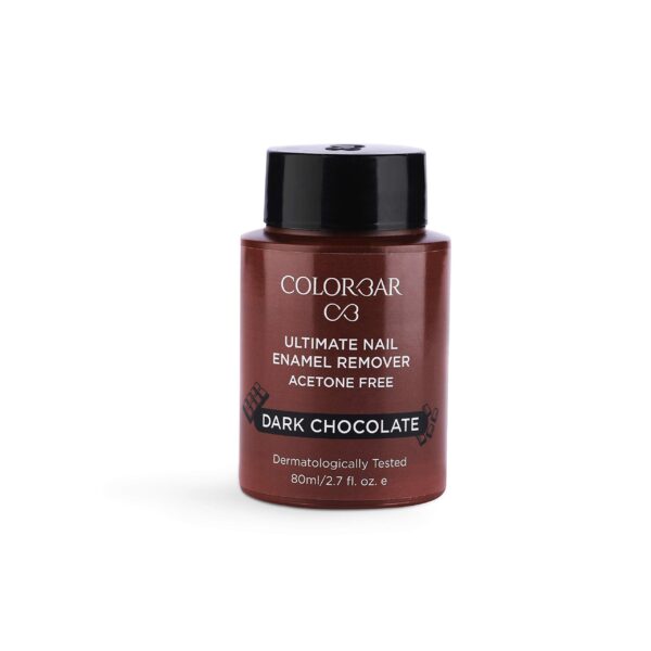 Colorbar Ultimate Nail Enamel Remover, Dark Chocolate, 80ml | Paraben Free | Enriched with Protein and Vitamin B5 | Infused with Olive Oil extracts | Strengthens and Moisturizes - Fast Shipping to USA & Canada