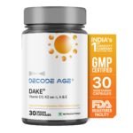 Decode Age DAKE? Supplement, Supports Vision, Immunity, Bone, Heart and Skin Health, Vitamin D3, K2 (MK7), A & E 30 Veg Capsules - Fast Shipping to USA