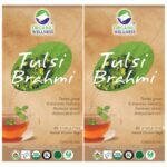 Organic Wellness Tulsi Brahmi Tea | 25 Tea Bags | Pack of 2 Herbal Tea - Fast Shipping to USA & Canada
