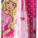 Colgate Kids Extra Soft Bristles Barbie Battery Powered Toothbrush With Tongue Cleaner 1 Pc. (Pink), semi automatic - Fast Shipping to USA & Canada