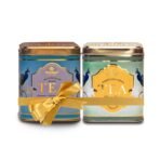 Makaibari Silver Green Darjeeling Green Tea & Summer Solstice Muscatel Darjeeling Black Tea Tin Caddy | 100 Gm X 2 | USDA Organic Certified Darjeeling Tea | Single Estate Loose Leaf Tea - Fast Shipping to USA & Canada