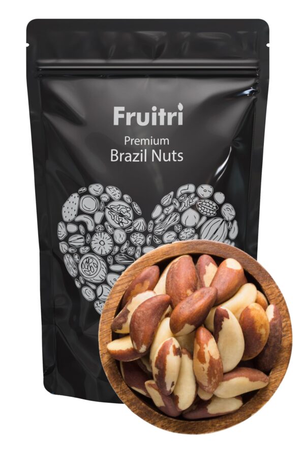 Fruitri Exotic brazil nuts 250g, High in Selenium, Protein rich, Crunchy & Jumbo Brazilian nuts from Amazon Forest dry fruits - Fast Shipping to USA & Canada