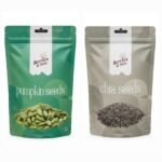 Berries And Nuts Pumpkin seeds & Chia Seeds Combo| Pumpkin Seeds 200 Grams Pouch and Chia Seeds 200 Grams Pouch | 400 Grams - Fast Shipping to USA & Canada