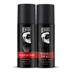 Beardo Godfather & Whisky Smoke Perfume Body Spray Combo (Set of 2) Citrus Aromatic Spicy | Deodorant | Deo For Men | Long Lasting Perfume| Christmas gift for men | Gift For Friends | Gift for Men - Fast Shipping to USA & Canada