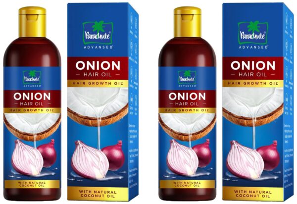 Parachute Advansed Onion Hair Oil for Hair Growth and Hair Fall Control with Natural Coconut Oil & Vitamin E - 200ml (Pack of 2) - Fast Shipping to USA & Canada