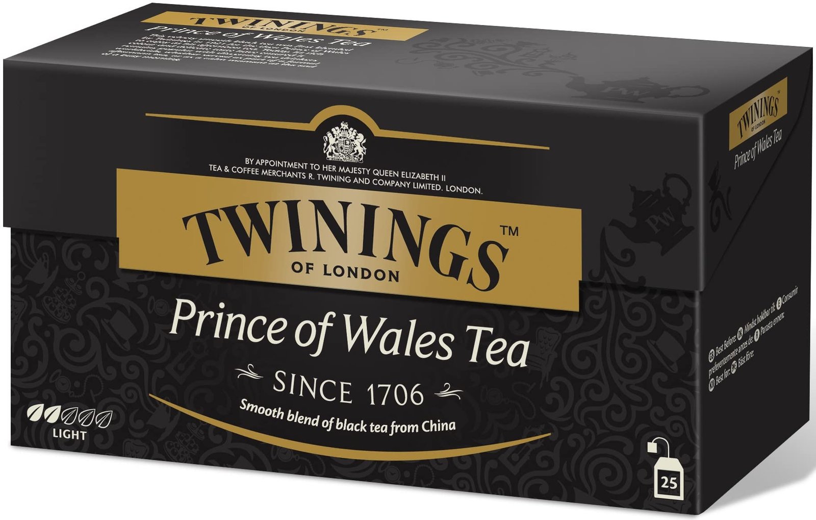 71OGu4why3L-1.jpg Twinings Prince of Wales Black Tea 25 Tea Bag Light Flavour ( 25 X 2g ), 50g - Fast Shipping to USA & Canada - Image 1