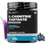 Carbamide Forte L Carnitine Powder for Men & Women | L-Carnitine L Tartrate 2000mg Supplement For Women & Men | L Carnitine Powder Pre Workout, Intra Workout & Post Workout Supplement | L Carnitine Supplement Blueberry Flavour - 150g - Fast Shipping to USA