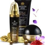 Ayouthveda Sparkling Gold Gift Pack | Sparkling Gold Face Wash, Sparkling Gold Night Cream & Sparkling Gold Day Cream | for Glowing, Even Toned & Healthy Skin | Daily Skincare Routine (Pack of 3) | Valentine Giftset - Fast Shipping to USA & Canada