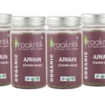 Praakritik Organic Ajwain | Carom Seeds | Ajwain Seeds | 100% Organic | 100% Natural | Antioxidant | No Added Preservatives | Pack of 4 | 100 Grams Each - Fast Shipping to USA & Canada