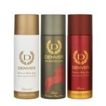 DENVER Rider Deo, Imperial Deo and Honour Deo - 200ML Each (Combo Pack of 3) | Long Lasting Deodorant Body Spray for Men - Fast Shipping to USA & Canada
