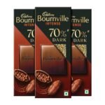 Cadbury Bournville Rich Cocoa 70% Dark Chocolate Bar, 80 g (Pack of 3) - Fast Shipping to USA & Canada