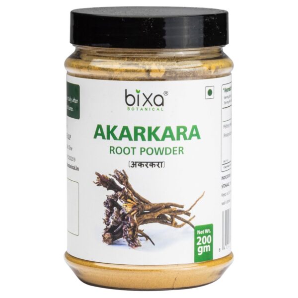 bixa Botanical Akarkara Root Powder (Pellitory Root/Anacyclus Pyrethrum) Ayurvedic Herbal Supplement | Gluten Free, Non-GMO, Steam Treated, Vegan, 100% Pure. 200 GRM - Fast Shipping to USA & Canada