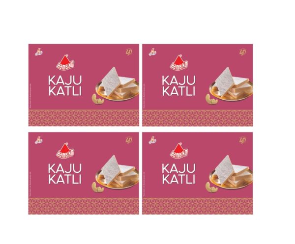 Bambino Kaju Katli 800 Gms I Each 200 Gms X Pack of 4, I Special Indian Mithai For Gifts Pack And Any Occasion. - Fast Shipping to USA & Canada
