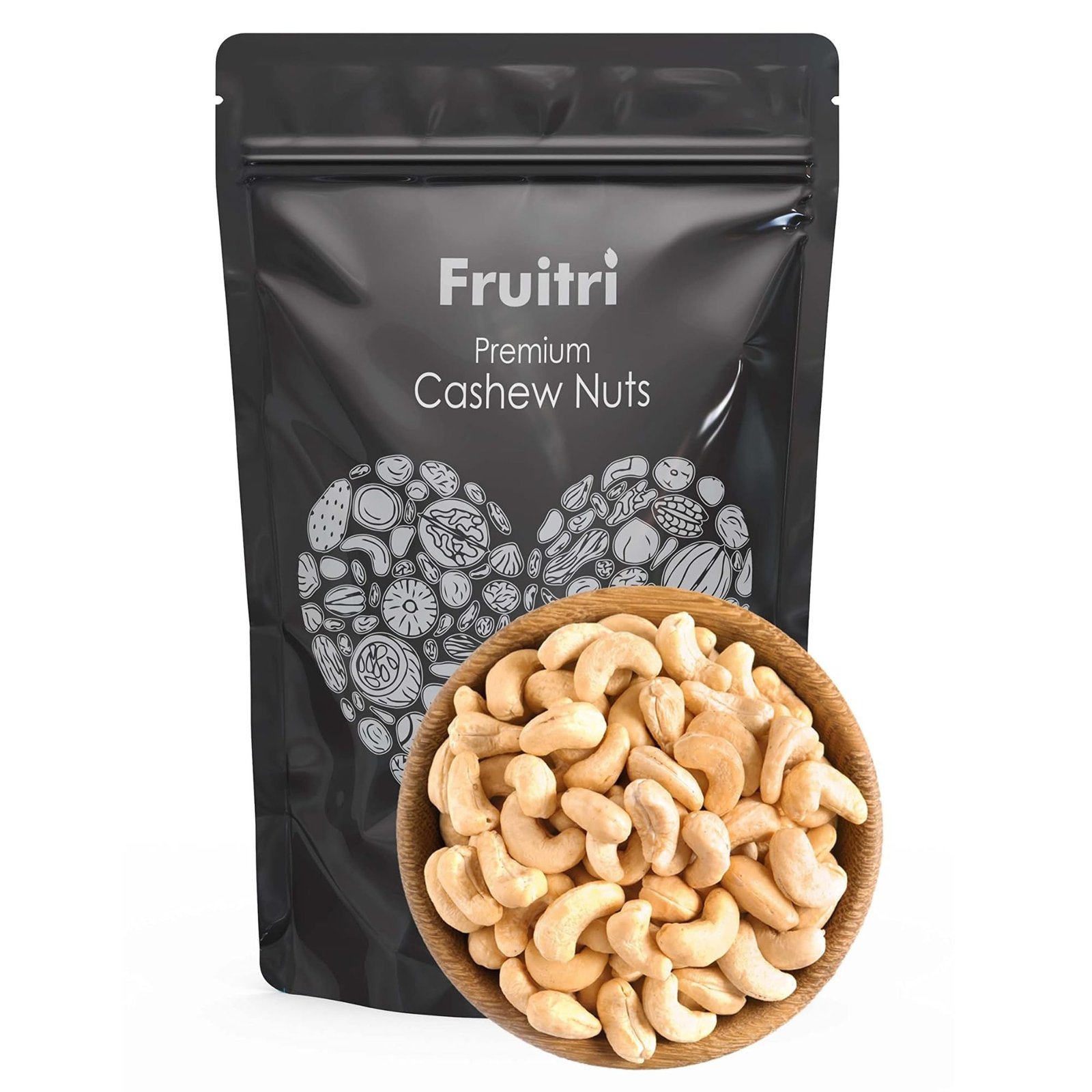 71RXGUCzXcL-1.jpg Fruitri Premium Whole Cashews 500g | Natural Whole Crunchy Cashew nuts | Premium Kaju nuts Dry Fruit | Nutritious & Delicious | Gluten Free & Plant based Protein | W320 - Fast Shipping to USA & Canada - Image 1
