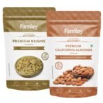 Farmley Dry Fruits Combo Pack 450 g I Almond 250g + Raisin 200g I Mix Dry Fruit I Mixed Nuts I Diwali Dry Fruits Combo - Fast Shipping to USA & Canada