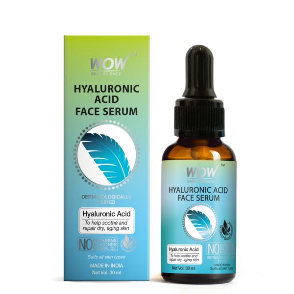 WOW Skin Science Hyaluronic Acid Moisturising Face Serum | For Dry and Aging Skin | Repair, Smooth & Hydration | All Skin Types | Parabens Free | For Women & Men | 30 ml - Fast Shipping to USA & Canada