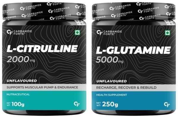 Carbamide Forte L Citrulline Powder 2000mg 50 SERVINGS - 100g| L Glutamine Powder | Glutamine Supplement for Men | Unflavoured - 250 Grams - Fast Shipping to USA