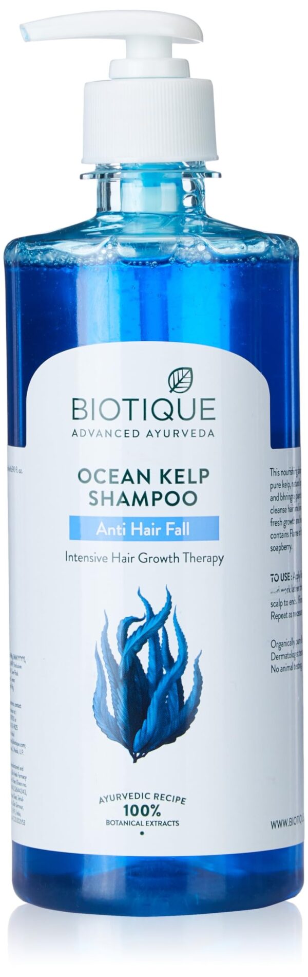 Biotique Ocean Kelp Anti Hairfall Shampoo | Intensive Hair Growth Therapy| Anti Hairfall Shampoo that Maintains Shine |100% Botanical Extracts | Suitable for All Hair Types |500ml - Fast Shipping to USA & Canada