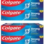 Colgate Strong Teeth, Buy 3+1 Free, 700g (175g x 4, Combo Pack of 8), India's No: 1 Toothpaste Brand, Calcium-Boost for 2X Stronger Teeth, Prevents Cavities, Whitens, Freshens Breath - Fast Shipping to USA & Canada