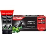 Colgate Charcoal Clean Black Gel Toothpaste, Combo Pack of 240g (120g x2) Deep Clean Tooth paste With Bamboo Charcoal & Wintergreen Mint For Plaque Removal & Tingling Fresh Mouth Experience - Fast Shipping to USA & Canada
