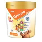 Groviva Gold Milk Protein Powder for Kids | 2-6 Years | 200g Chocolate Jar| 46 Nutrients | Growth & Digestive Nutrients | Supports Physical Growth, Brain Development, Immunity & Eye Health - Fast Shipping to USA & Canada