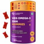 Carbamide Forte Veg Omega3 DHA 250mg - Gummies for Men, Women & Kids with Vegetarian DHA | No Fish oil Used | Omega Veg DHA Gummies | Healthy Heart, Brain & Joints - 60 Veg Gummies - Fast Shipping to USA