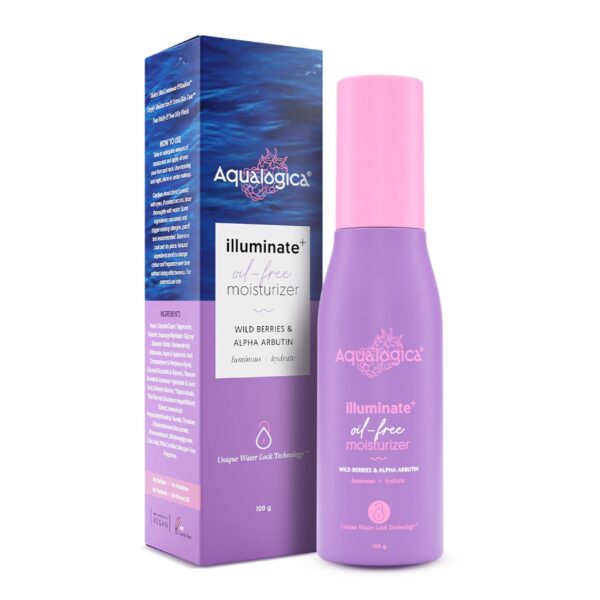 Aqualogica's Lightweight Moisturizer For Face | With Hyaluronic Acid & Alpha Arbutin | Hydrating & Oil-Free | For Men & Women | For Oil to Combination Skin |100g - Fast Shipping to USA & Canada