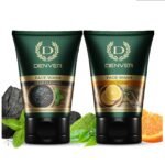 DENVER Deep Cleanse + Oil Clear Face Wash - 100GM Each (Combo Set Of 2) | Deep Pore Cleaning & Remove Acne & Lighten Dark Spots Face Gel for Men| Fights Acne and Pollution | All Skin Type - Fast Shipping to USA & Canada