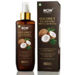 WOW Skin Science Coconut Clarifying Micellar Water for Complete Cleansing & Makeup Removal - For All Skin Types - No Parabens, Silicones & Mineral Oil, 200 ml - Fast Shipping to USA & Canada